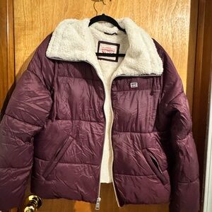Maroon Puffer Coat